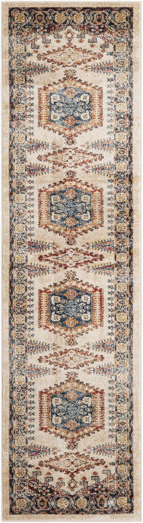Cream 2' 7 x 10' Utopia Runner Area Rug Traditional Vintage Persian Inspired Vivid Color Durable Carpet for Unique Interiors for Sale at Rug Engine