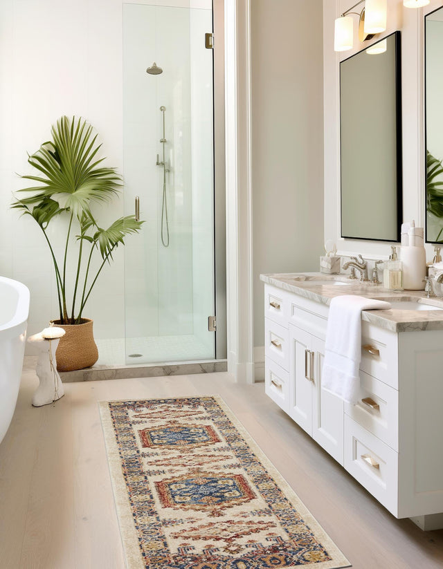 Cream 3' x 10' Utopia Runner Rug
