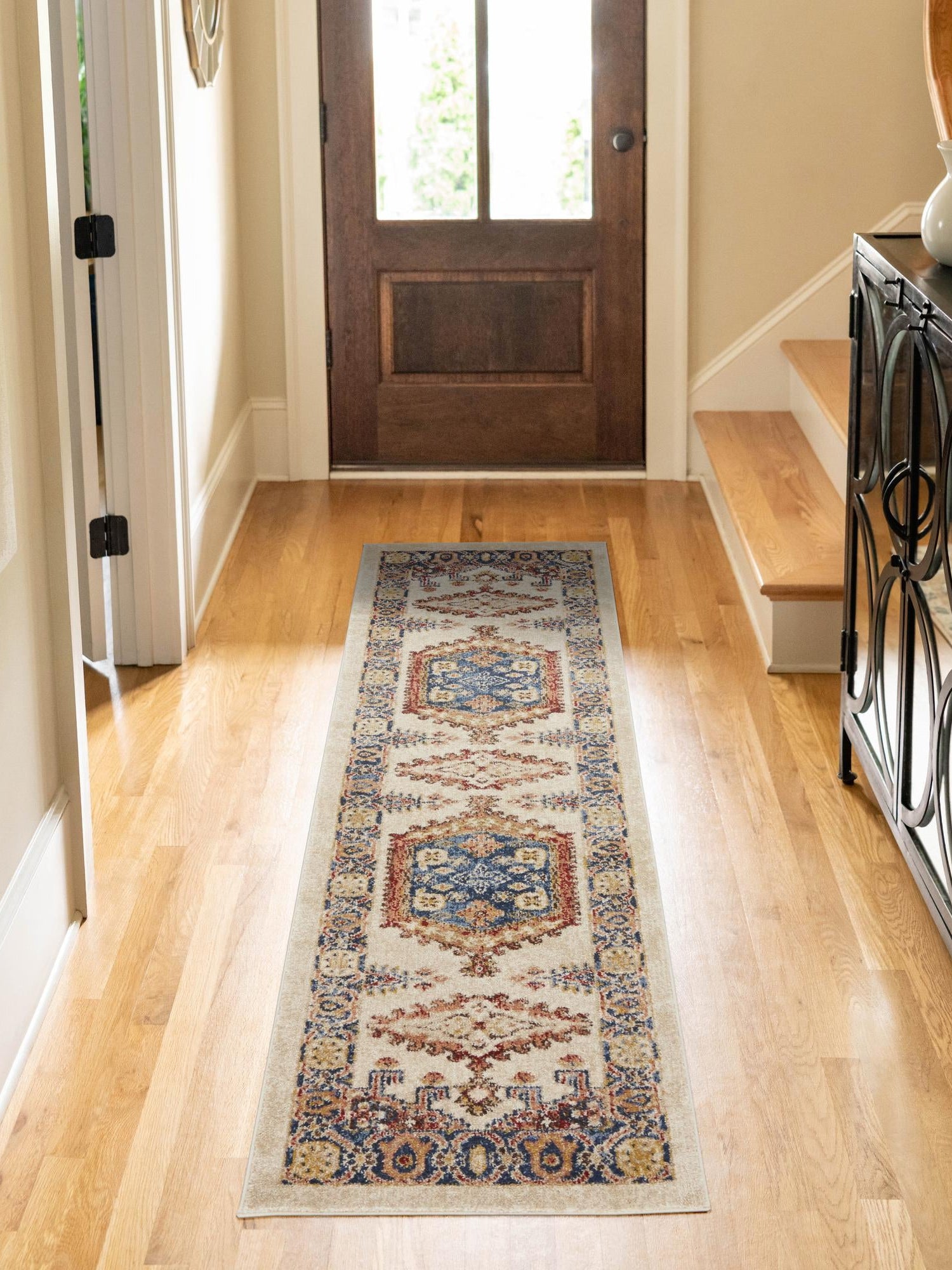 Cream 2' 7 x 10' Utopia Runner Area Rug Traditional Vintage Persian Inspired Vivid Color Durable Carpet for Unique Interiors for Sale at Rug Engine