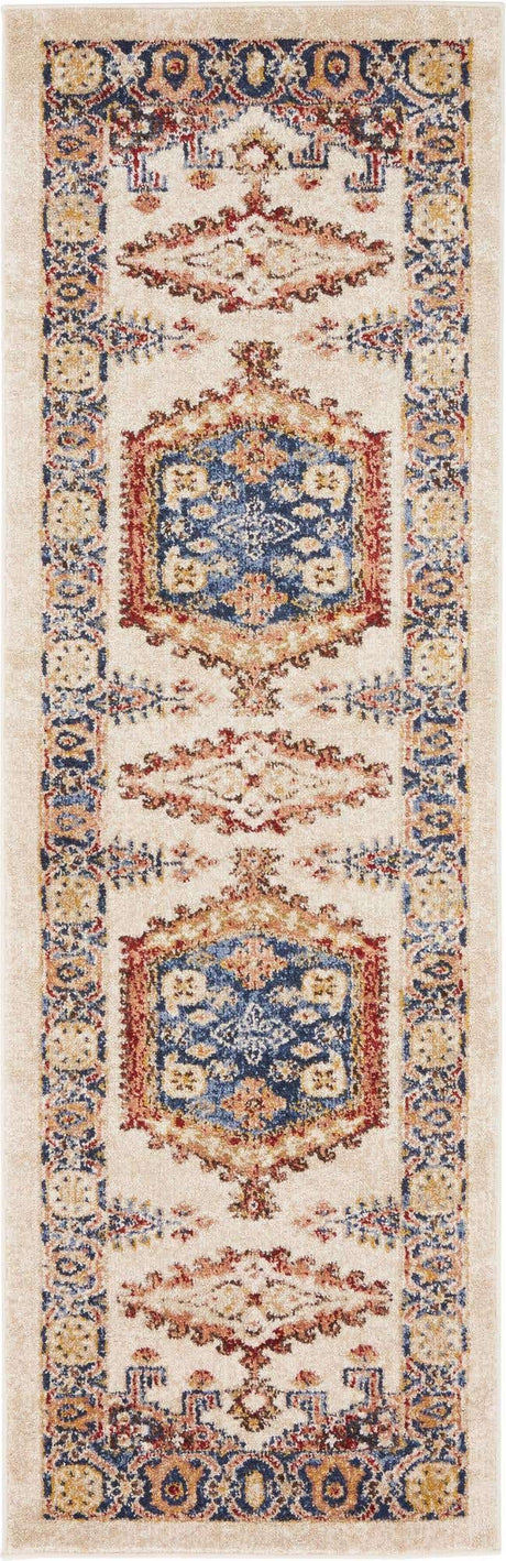 Cream 2' x 6' 1 Utopia Runner Area Rug Traditional Vintage Persian Inspired Vivid Color Durable Carpet for Unique Interiors for Sale at Rug Engine