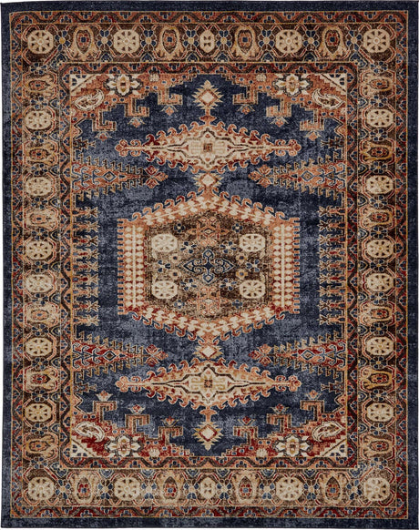 Blue 8' x 10' Utopia Rectangle Area Rug Traditional Vintage Persian Inspired Vivid Color Durable Carpet for Unique Interiors for Sale at Rug Engine