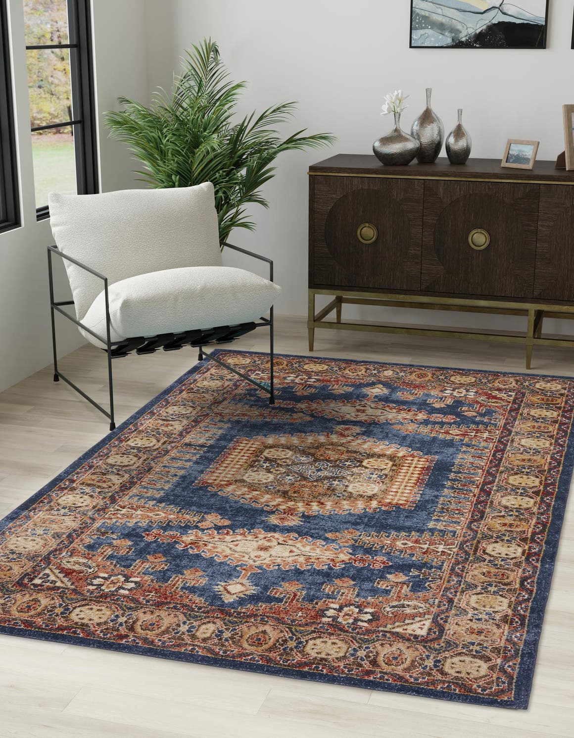 Blue 10' x 14' 1 Utopia Rectangle Area Rug Traditional Vintage Persian Inspired Vivid Color Durable Carpet for Unique Interiors for Sale at Rug Engine
