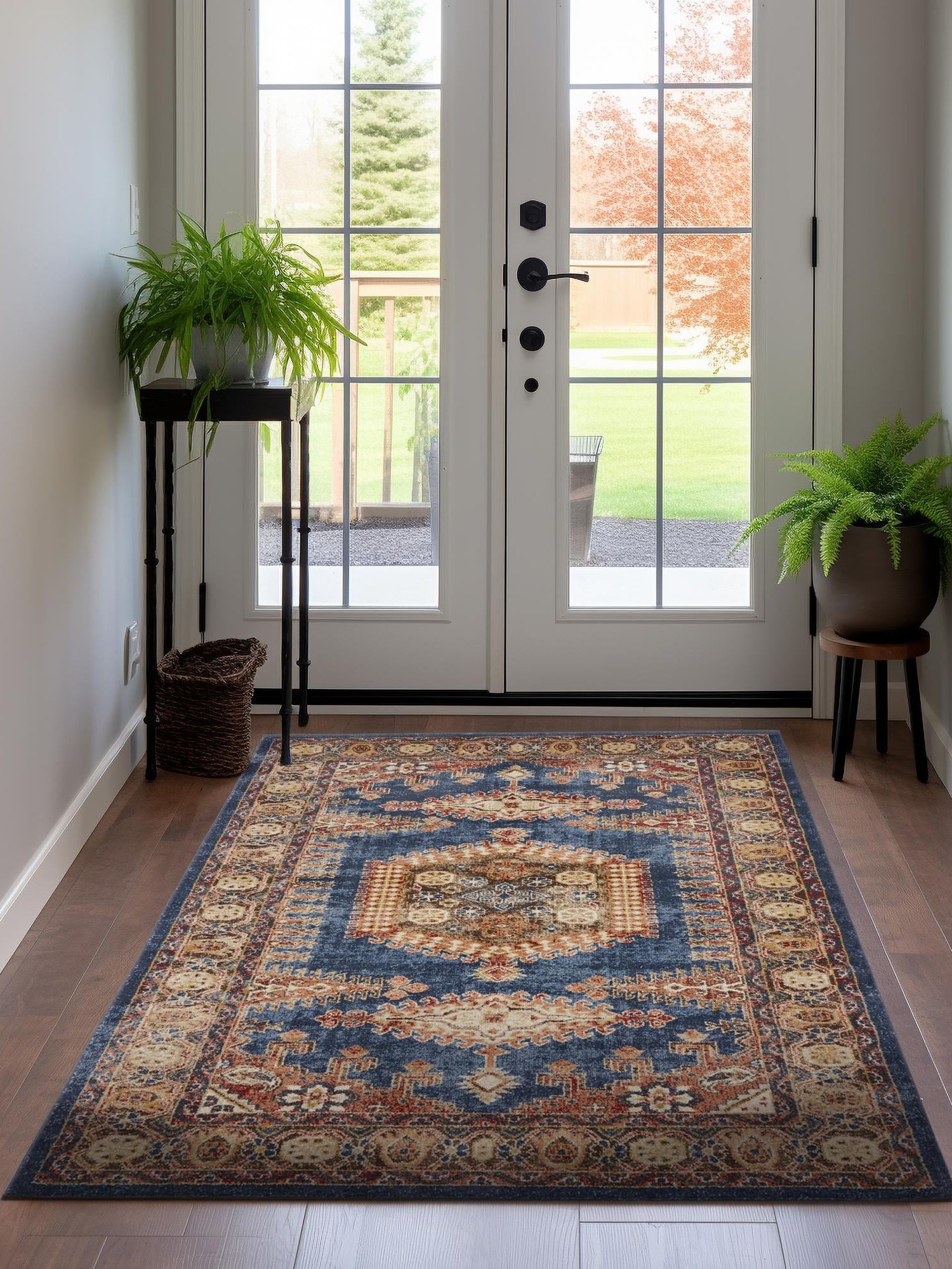 Blue 3' 3 x 5' 3 Utopia Rectangle Area Rug Traditional Vintage Persian Inspired Vivid Color Durable Carpet for Unique Interiors for Sale at Rug Engine