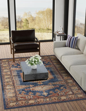 Blue 2' 2 x 3' 1 Utopia Rectangle Area Rug Traditional Vintage Persian Inspired Vivid Color Durable Carpet for Unique Interiors for Sale at Rug Engine