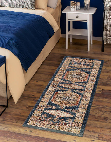 Blue 2' x 8' Utopia Runner Area Rug Traditional Vintage Persian Inspired Vivid Color Durable Carpet for Unique Interiors for Sale at Rug Engine