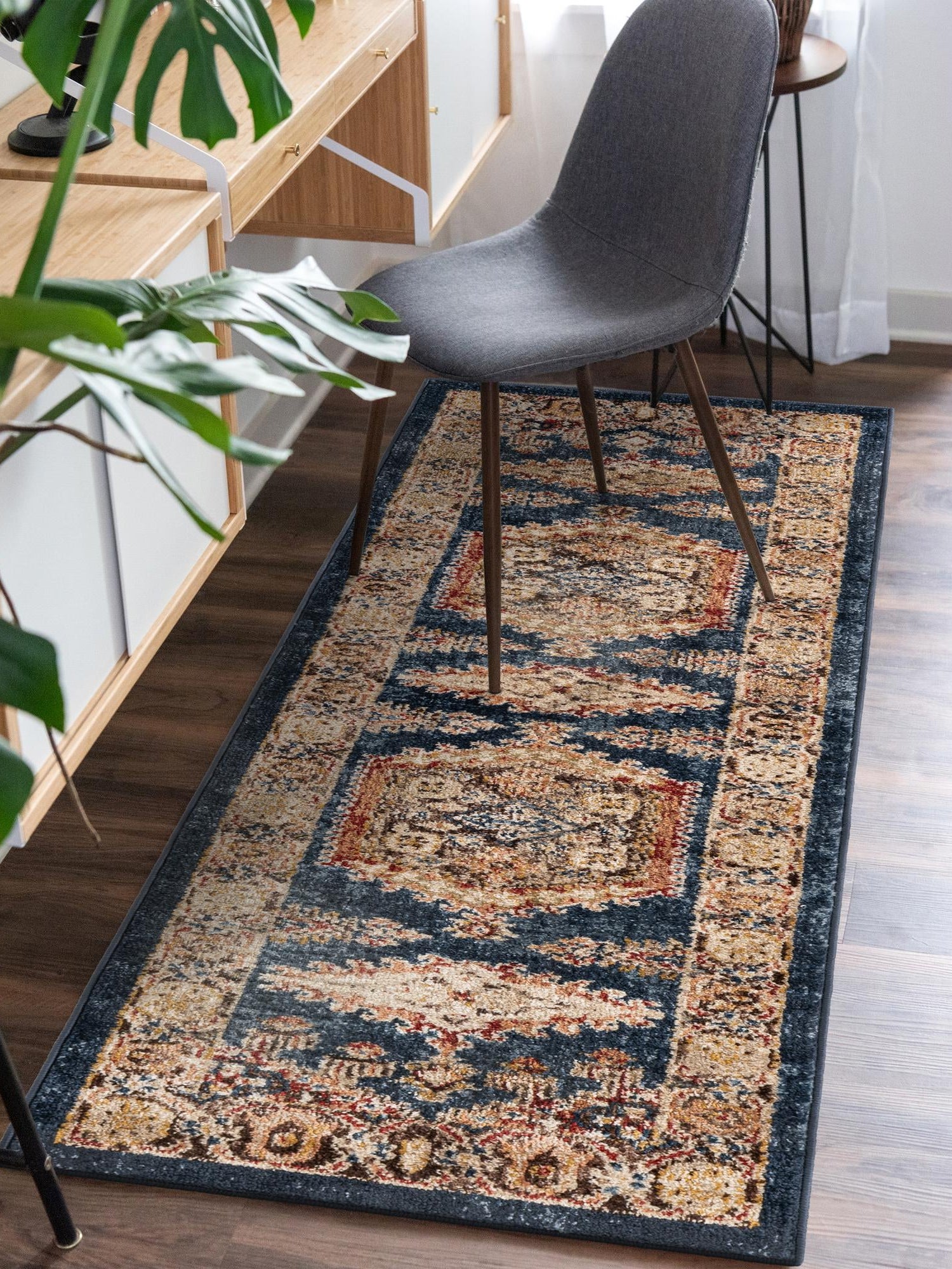 Blue 2' x 6' 1 Utopia Runner Area Rug Traditional Vintage Persian Inspired Vivid Color Durable Carpet for Unique Interiors for Sale at Rug Engine
