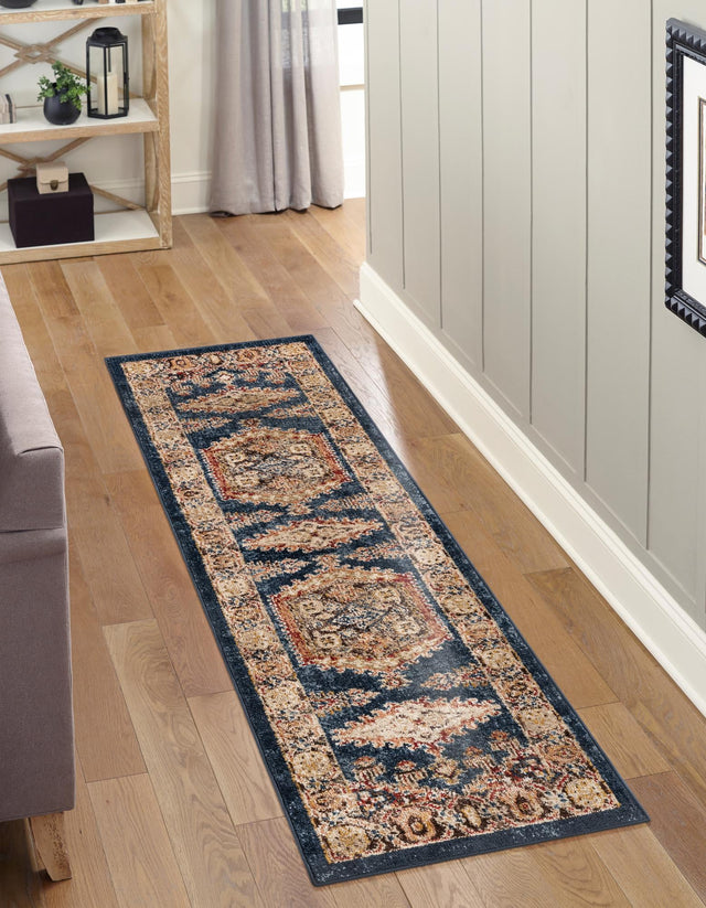 Blue 2' x 8' Utopia Runner Area Rug Traditional Vintage Persian Inspired Vivid Color Durable Carpet for Unique Interiors for Sale at Rug Engine