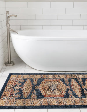 Blue 2' x 8' Utopia Runner Area Rug Traditional Vintage Persian Inspired Vivid Color Durable Carpet for Unique Interiors for Sale at Rug Engine