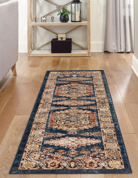 Blue 2' x 8' Utopia Runner Area Rug Traditional Vintage Persian Inspired Vivid Color Durable Carpet for Unique Interiors for Sale at Rug Engine