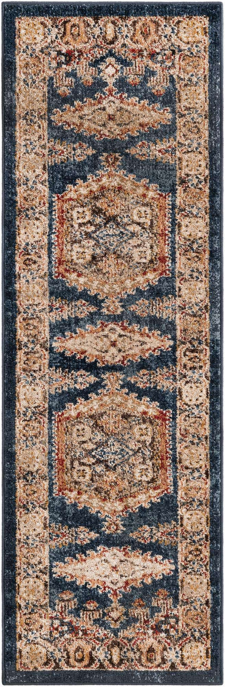 Blue 2' x 6' 1 Utopia Runner Area Rug Traditional Vintage Persian Inspired Vivid Color Durable Carpet for Unique Interiors for Sale at Rug Engine