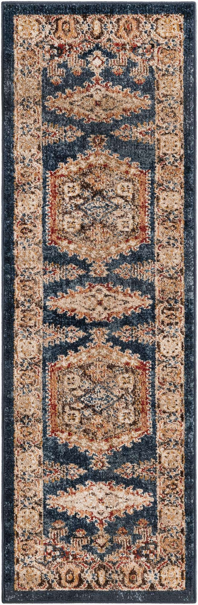 Blue 2' x 6' 1 Utopia Runner Area Rug Traditional Vintage Persian Inspired Vivid Color Durable Carpet for Unique Interiors for Sale at Rug Engine