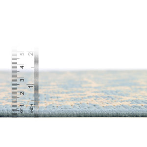 Light Blue 6' 1 x 9' Outdoor Botanical Rectangle Area Rug Weather Resistant for Patio, Deck, Terrace, Balcony, Porch Polypropylene Garden Floral Tropical Carpet for Sale at Rug Engine