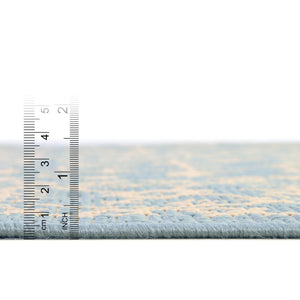 Light Blue 8' x 11' 4 Outdoor Botanical Rectangle Rug