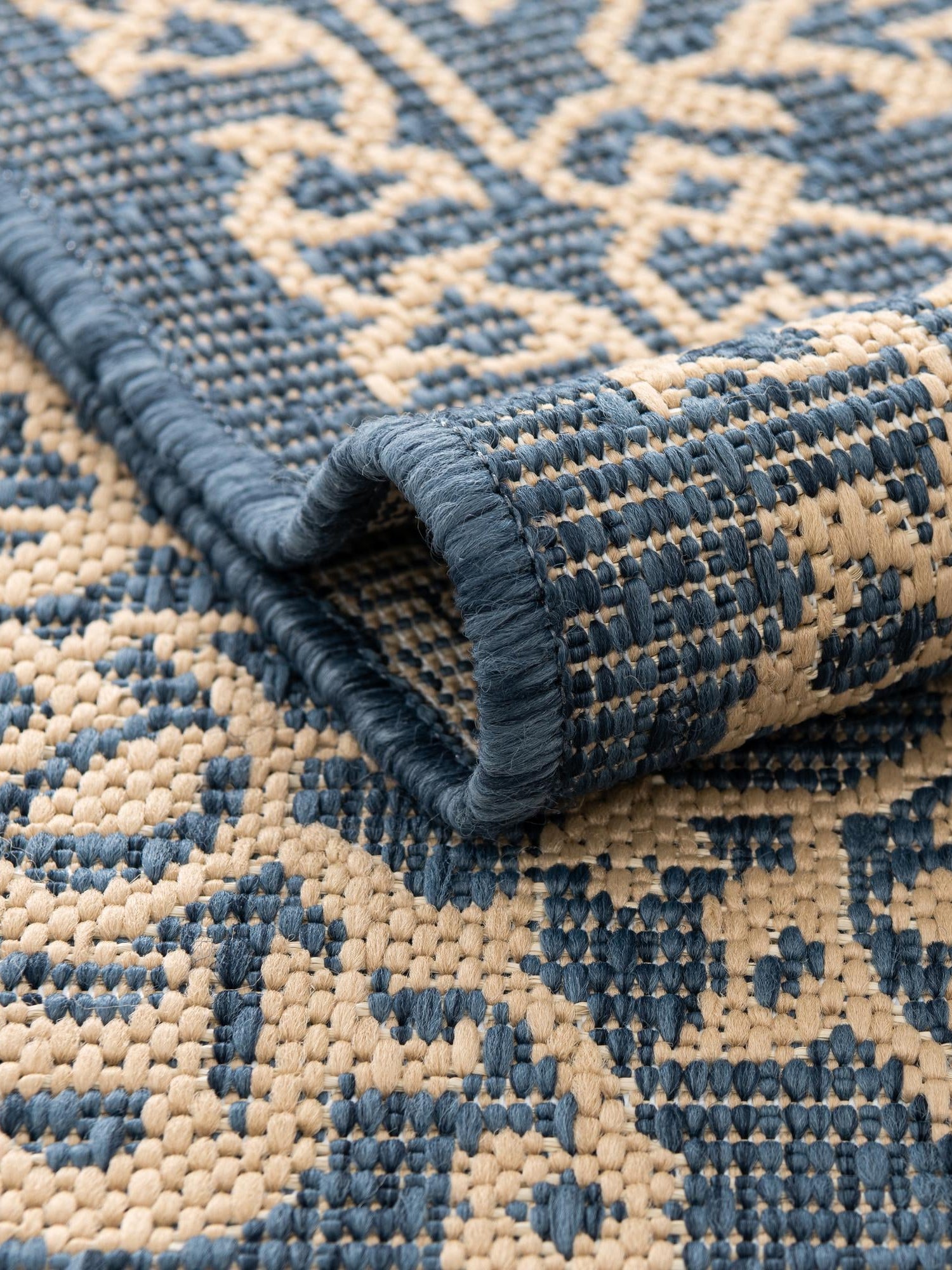 Blue 7' 1 x 10' Outdoor Botanical Rectangle Area Rug Weather Resistant for Patio, Deck, Terrace, Balcony, Porch Polypropylene Garden Floral Tropical Carpet for Sale at Rug Engine