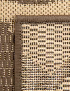 Brown 2' x 3' 1 Outdoor Botanical Rectangle Area Rug Weather Resistant for Patio, Deck, Terrace, Balcony, Porch Polypropylene Garden Floral Tropical Carpet for Sale at Rug Engine