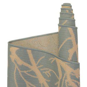 Light Blue 8' x 11' 4 Outdoor Botanical Rectangle Area Rug Weather Resistant for Patio, Deck, Terrace, Balcony, Porch
