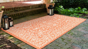 Terracotta 5' 1 x 8' Outdoor Botanical Rectangle Rug