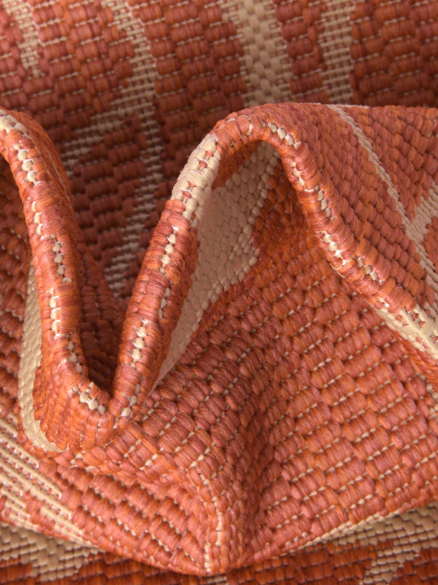 Terracotta 6' 1 x 9' Outdoor Botanical Rectangle Area Rug Weather Resistant for Patio, Deck, Terrace, Balcony, Porch