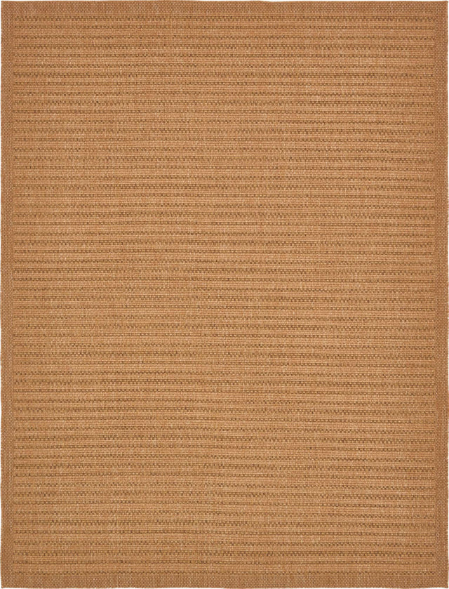 Light Brown 9' x 12' Outdoor Border Rectangle Area Rug Weather Resistant for Patio, Deck, Terrace, Balcony, Porch 100% Polypropylene Classic Bordered Carpet for Sale at Rug Engine