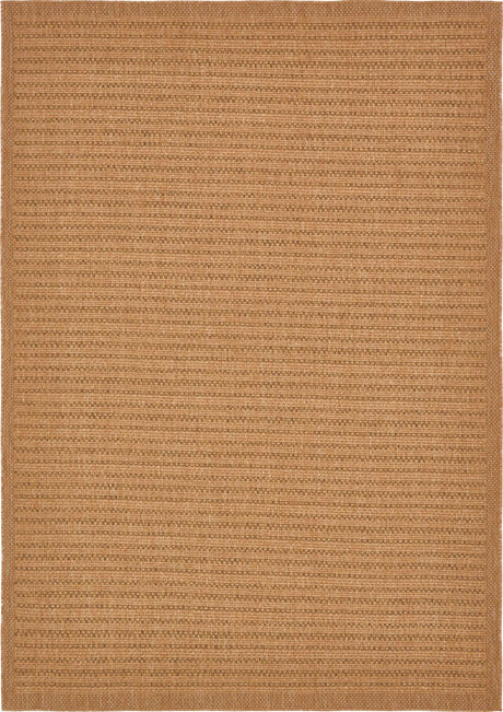 Light Brown 8' x 11' 4 Outdoor Border Rectangle Area Rug Weather Resistant for Patio, Deck, Terrace, Balcony, Porch