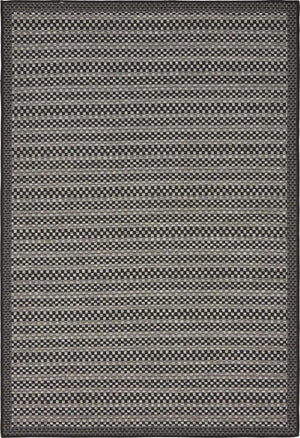 Gray 4' x 6' Outdoor Border Rectangle Area Rug Weather Resistant for Patio, Deck, Terrace, Balcony, Porch 100% Polypropylene Classic Bordered Carpet for Sale at Rug Engine