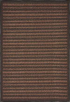 Brown 4' 1 x 6' 1 Outdoor Border Rectangle Rug