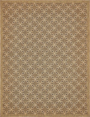 Light Brown 9' x 12' 2 Outdoor Trellis Rectangle Rug