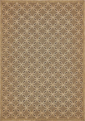 Light Brown 8' x 11' 4 Outdoor Trellis Rectangle Area Rug Weather Resistant for Patio, Deck, Terrace, Balcony, Porch Geometric Design Water Safe Outside Carpet for Sale at Rug Engine