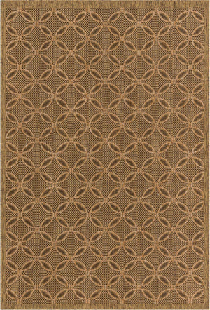 Light Brown 6' 1 x 9' Outdoor Trellis Rectangle Area Rug Weather Resistant for Patio, Deck, Terrace, Balcony, Porch Geometric Design Water Safe Outside Carpet for Sale at Rug Engine
