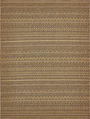 Light Brown 9' x 12' Outdoor Modern Rectangle Area Rug Weather Resistant for Patio, Deck, Terrace, Balcony, Porch