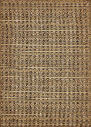 Light Brown 8' x 11' 4 Outdoor Modern Rectangle Rug