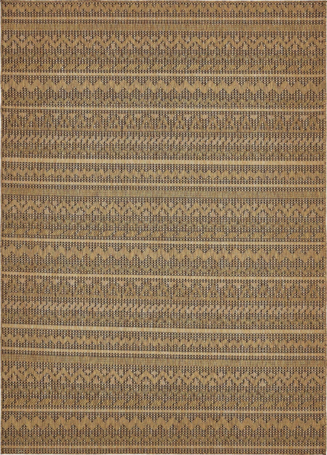 Light Brown 8' x 11' 4 Outdoor Modern Rectangle Area Rug Weather Resistant for Patio, Deck, Terrace, Balcony, Porch