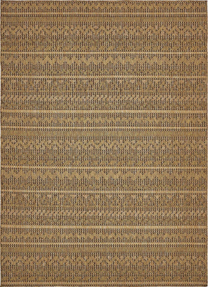 Light Brown 7' x 10' Outdoor Modern Rectangle Area Rug Weather Resistant for Patio, Deck, Terrace, Balcony, Porch