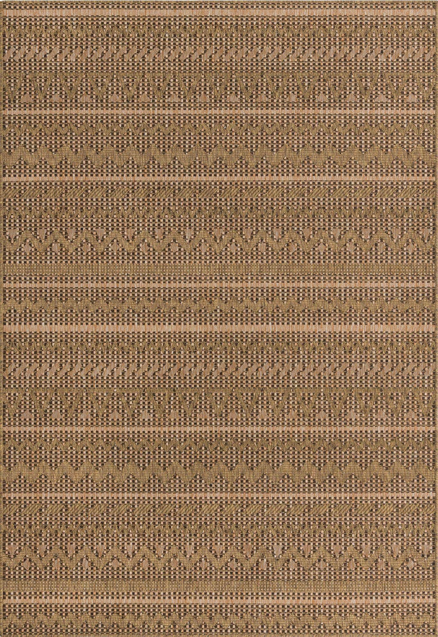 Light Brown 6' 1 x 9' Outdoor Modern Rectangle Area Rug Weather Resistant for Patio, Deck, Terrace, Balcony, Porch 100% Polypropylene Modern Outside Carpet for Sale at Rug Engine