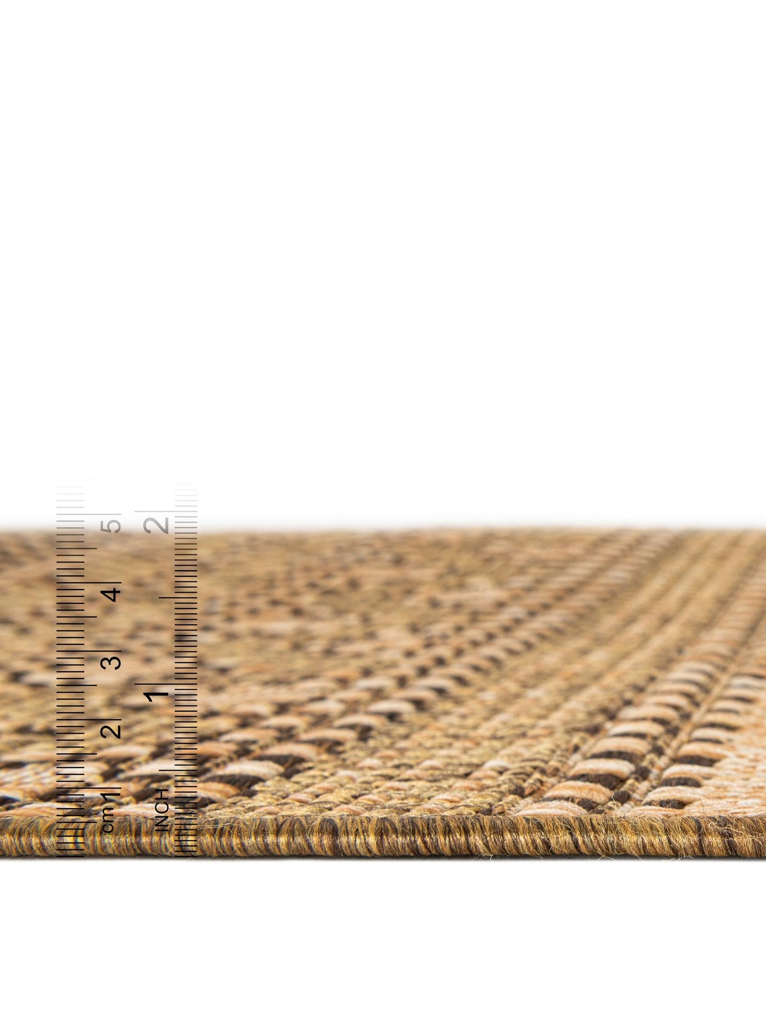 Light Brown 4' 1 x 6' 1 Outdoor Modern Rectangle Area Rug Weather Resistant for Patio, Deck, Terrace, Balcony, Porch 100% Polypropylene Modern Outside Carpet for Sale at Rug Engine