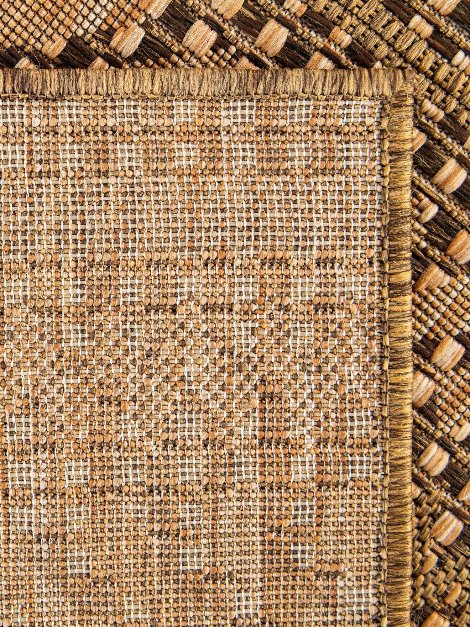 Light Brown 7' x 10' Outdoor Modern Rectangle Area Rug Weather Resistant for Patio, Deck, Terrace, Balcony, Porch 100% Polypropylene Modern Outside Carpet for Sale at Rug Engine