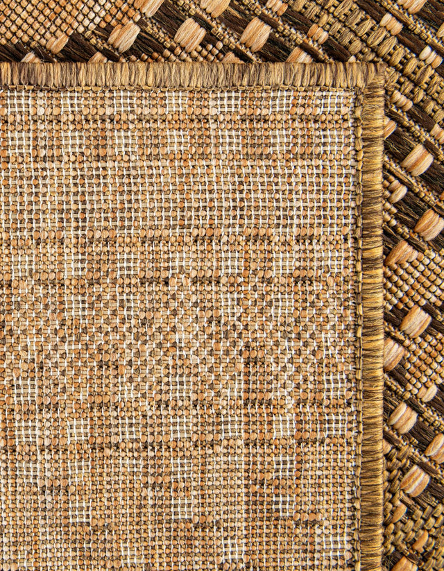Light Brown 4' 1 x 6' 1 Outdoor Modern Rectangle Area Rug Weather Resistant for Patio, Deck, Terrace, Balcony, Porch