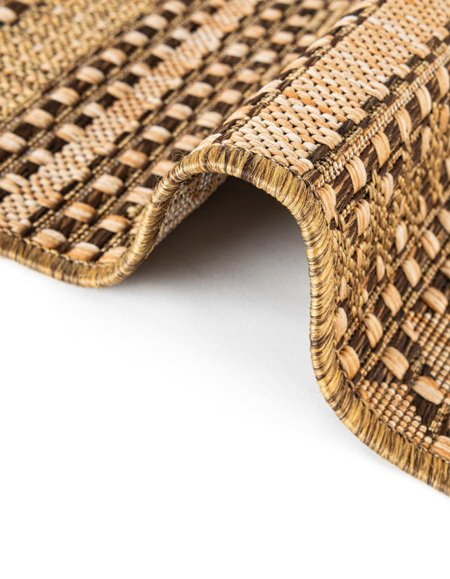 Light Brown 6' 1 x 9' Outdoor Modern Rectangle Area Rug Weather Resistant for Patio, Deck, Terrace, Balcony, Porch 100% Polypropylene Modern Outside Carpet for Sale at Rug Engine