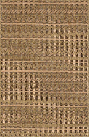 Light Brown 5' 1 x 8' Outdoor Modern Rectangle Area Rug Weather Resistant for Patio, Deck, Terrace, Balcony, Porch