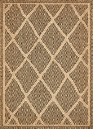 Brown 8' x 11' 4 Outdoor Trellis Rectangle Rug