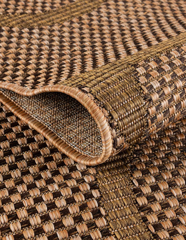 Light Brown 8' x 11' 4 Outdoor Botanical Rectangle Rug