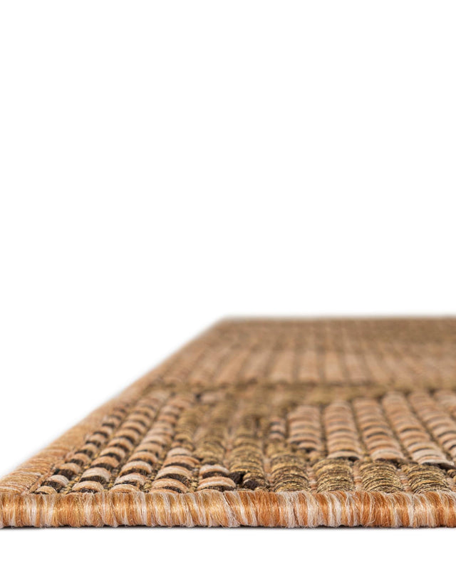 Light Brown 8' x 11' 4 Outdoor Botanical Rectangle Rug
