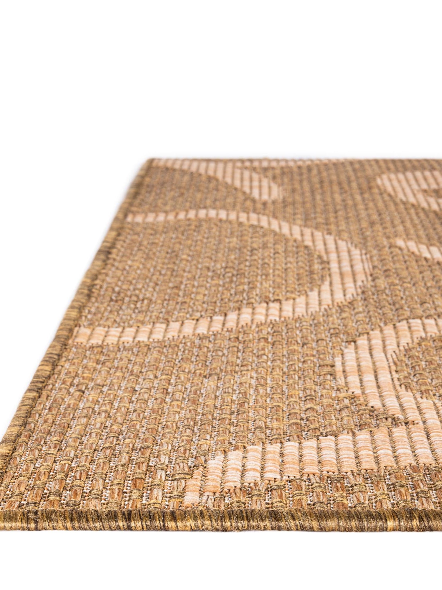Brown 8' x 11' 4 Outdoor Botanical Rectangle Area Rug Weather Resistant for Patio, Deck, Terrace, Balcony, Porch Polypropylene Garden Floral Tropical Carpet for Sale at Rug Engine