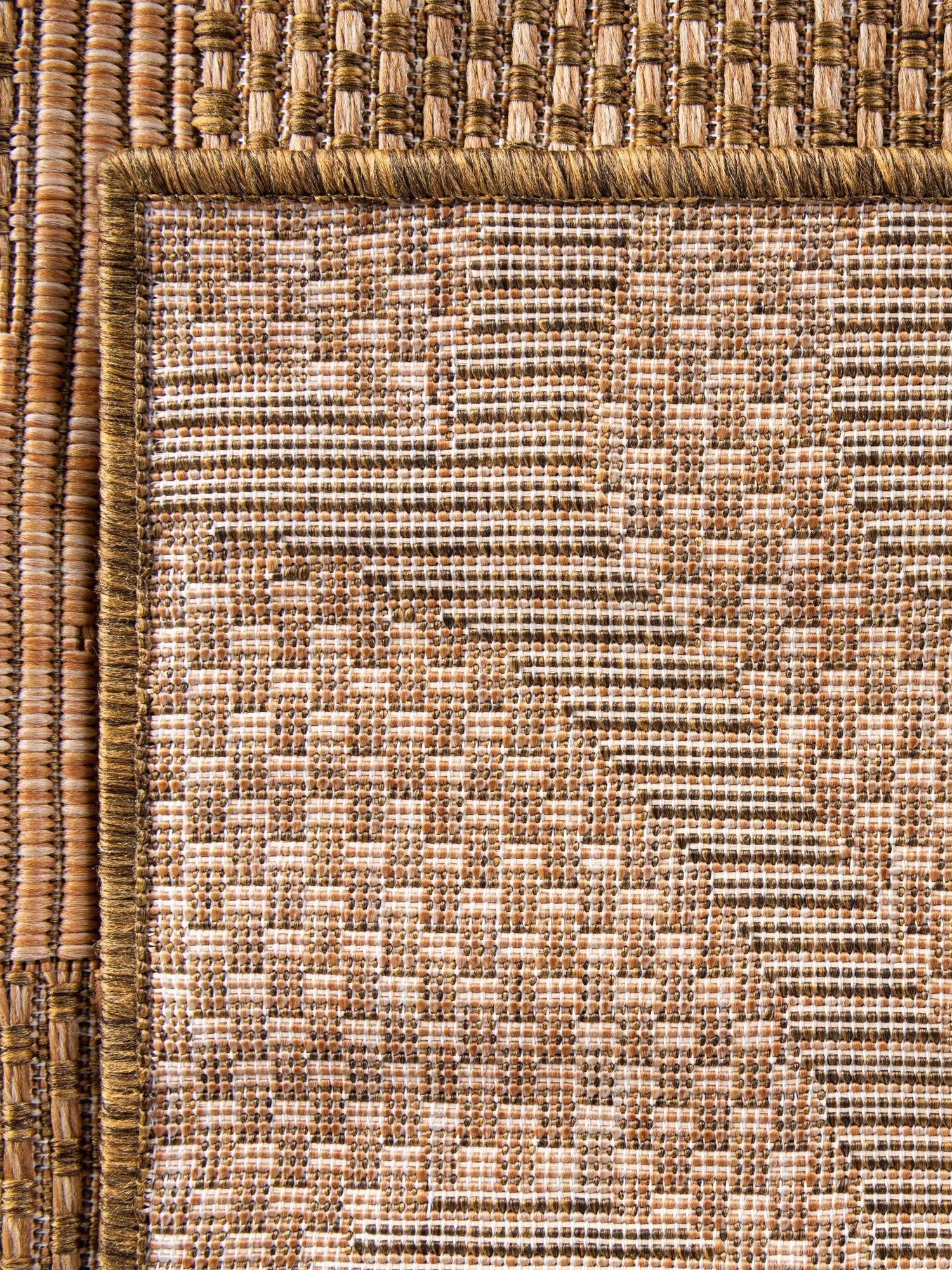 Brown 2' x 3' 1 Outdoor Botanical Rectangle Area Rug Weather Resistant for Patio, Deck, Terrace, Balcony, Porch Polypropylene Garden Floral Tropical Carpet for Sale at Rug Engine