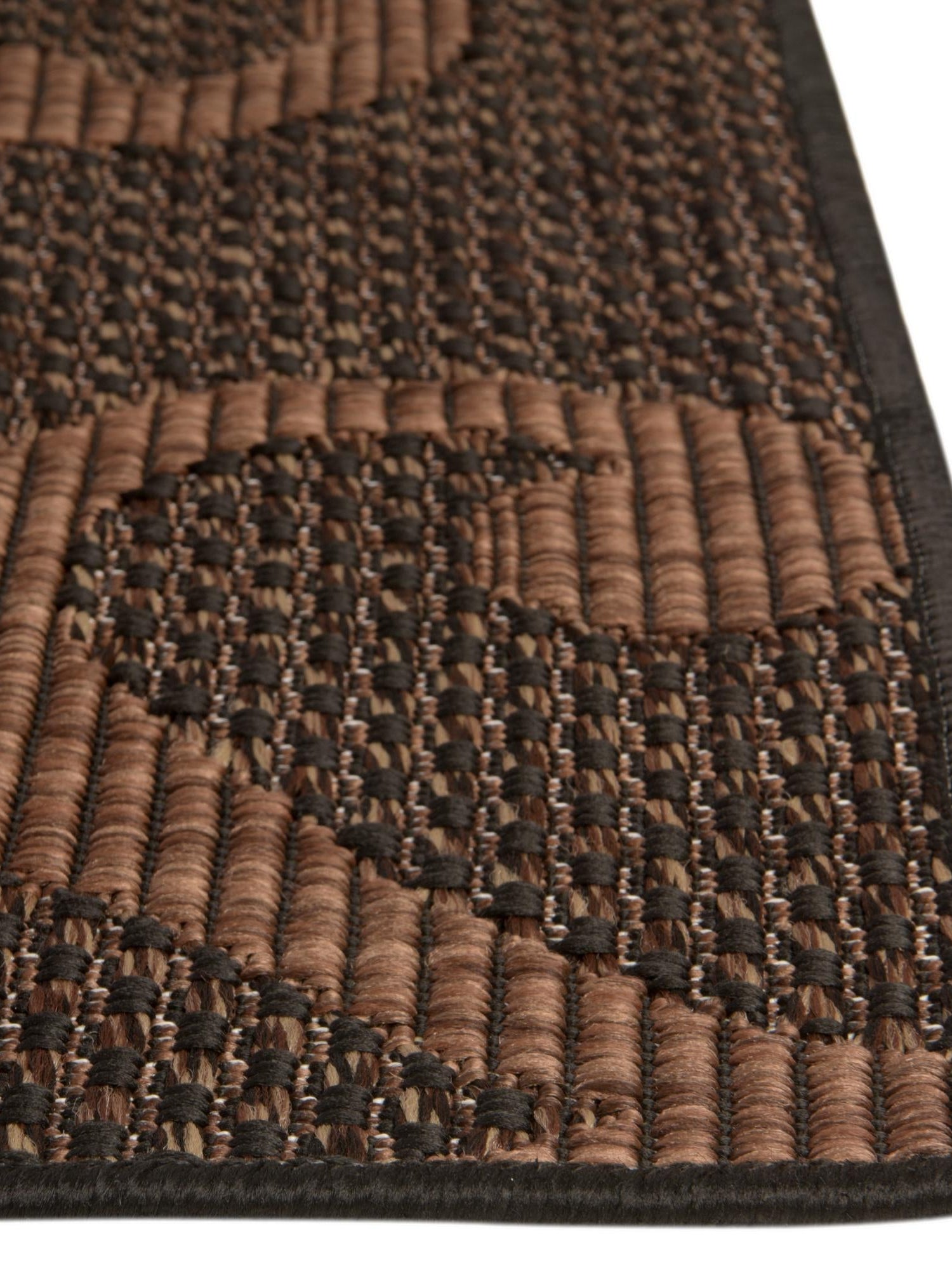 Chocolate Brown 4' 1 x 6' 1 Outdoor Botanical Rectangle Area Rug Weather Resistant for Patio, Deck, Terrace, Balcony, Porch Polypropylene Garden Floral Tropical Carpet for Sale at Rug Engine