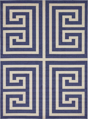 Navy Blue 10' x 13' 1 Athens Rectangle Area Rug 100% Polypropylene With Cotton Backing Easy Clean Indoor Living Dining Room Bedroom Office Carpet for Sale at Rug Engine