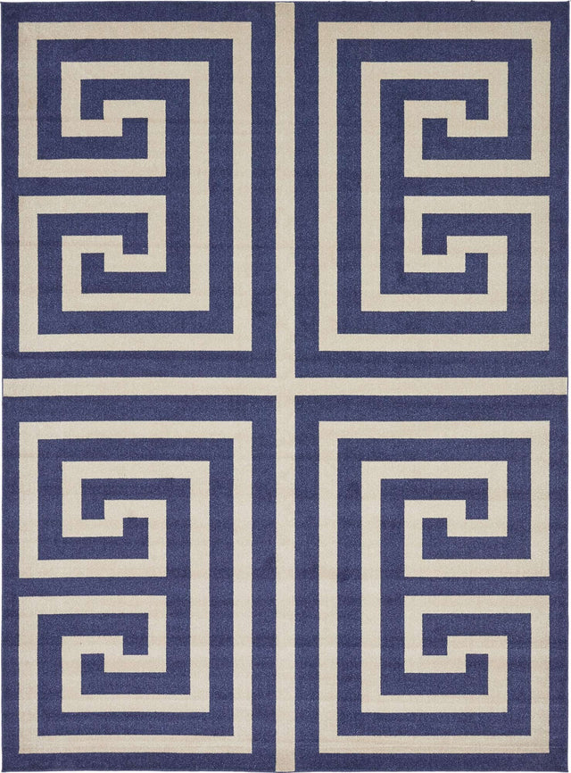 Navy Blue 10' x 13' 1 Athens Rectangle Area Rug 100% Polypropylene With Cotton Backing Easy Clean Indoor Living Dining Room Bedroom Office Carpet for Sale at Rug Engine