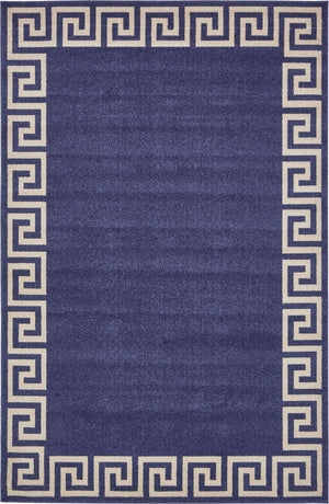 Navy Blue 6' 1 x 9' Athens Rectangle Area Rug 100% Polypropylene With Cotton Backing Easy Clean Indoor Living Dining Room Bedroom Office Carpet for Sale at Rug Engine