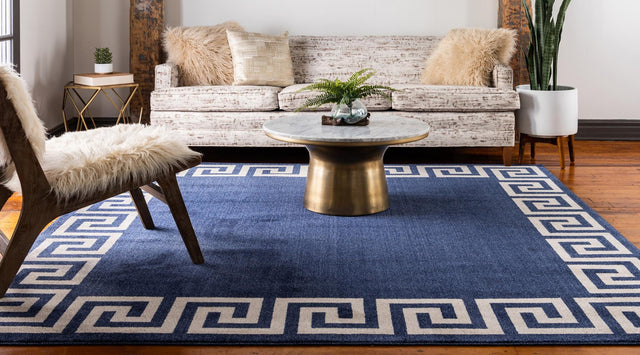 Navy Blue 8' x 8' Athens Square Rug