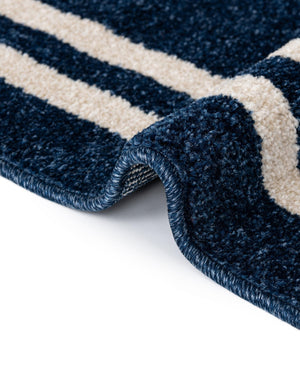 Dark Blue 5' 3 x 8' Athens Rectangle Area Rug 100% Polypropylene With Cotton Backing Easy Clean Indoor Living Dining Room Bedroom Office Carpet for Sale at Rug Engine